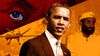 A composite image of President Barack Obama overlaying a photo of cleric Anwar al-Awlaki and a U.S. Predator drone, an unmanned aerial vehicle.