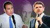 A composite image of Democratic candidates Luke Bronin and James Talarico with hedge-fund billionaire Stephen Mandel in the background.