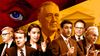 A composite image of Sen. Sheldon Whitehouse, Sen. Michael Bennett, Rep. Alexandria Ocasio-Cortez, Gov. Josh Shapiro, Rep. Ro Khanna, Sen. Chris Van Hollen, and Franklin Delano Roosevelt.