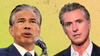 A composite image of California Attorney General Rob Bonta and Gov. Gavin Newsom.