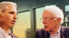 David Sirota and Bernie Sanders in serious conversation.