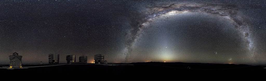 Panorámica nocturna de la Vía Lactea Panorámica nocturna de la Vía Láctea, que muchas veces se asumio como un puente de comunicación entre nuestro mundo y el más allá.