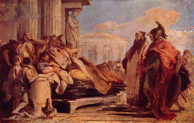 El suicidio de Dido la reina de Cártago, tras ser abandonada por Eeneas,  fue una de las explicaciones para la hostilidad entre romanos y cartagineses