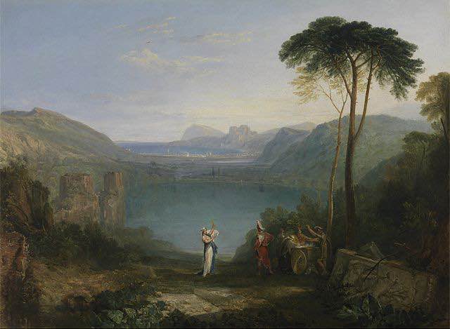 Pintura que representa a Eneas visitando a la Sibila Cumana.