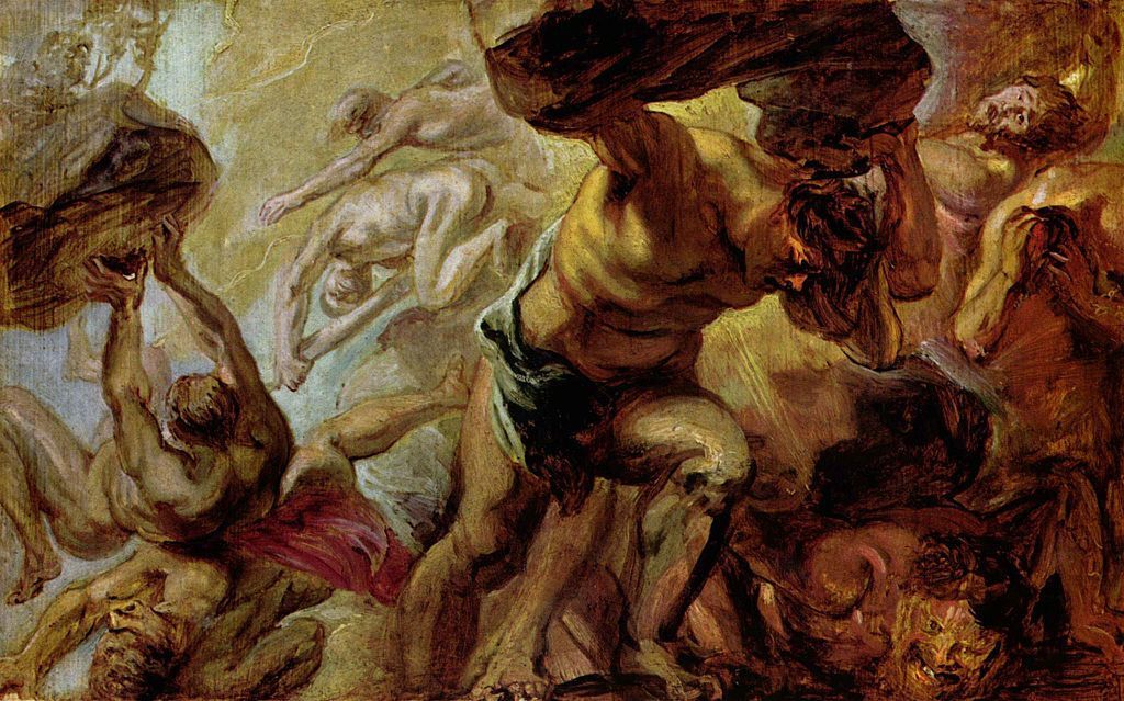 La caída de los titanes. Pintura de Peter Paul Rubens. Vía Wikimedia Commons.