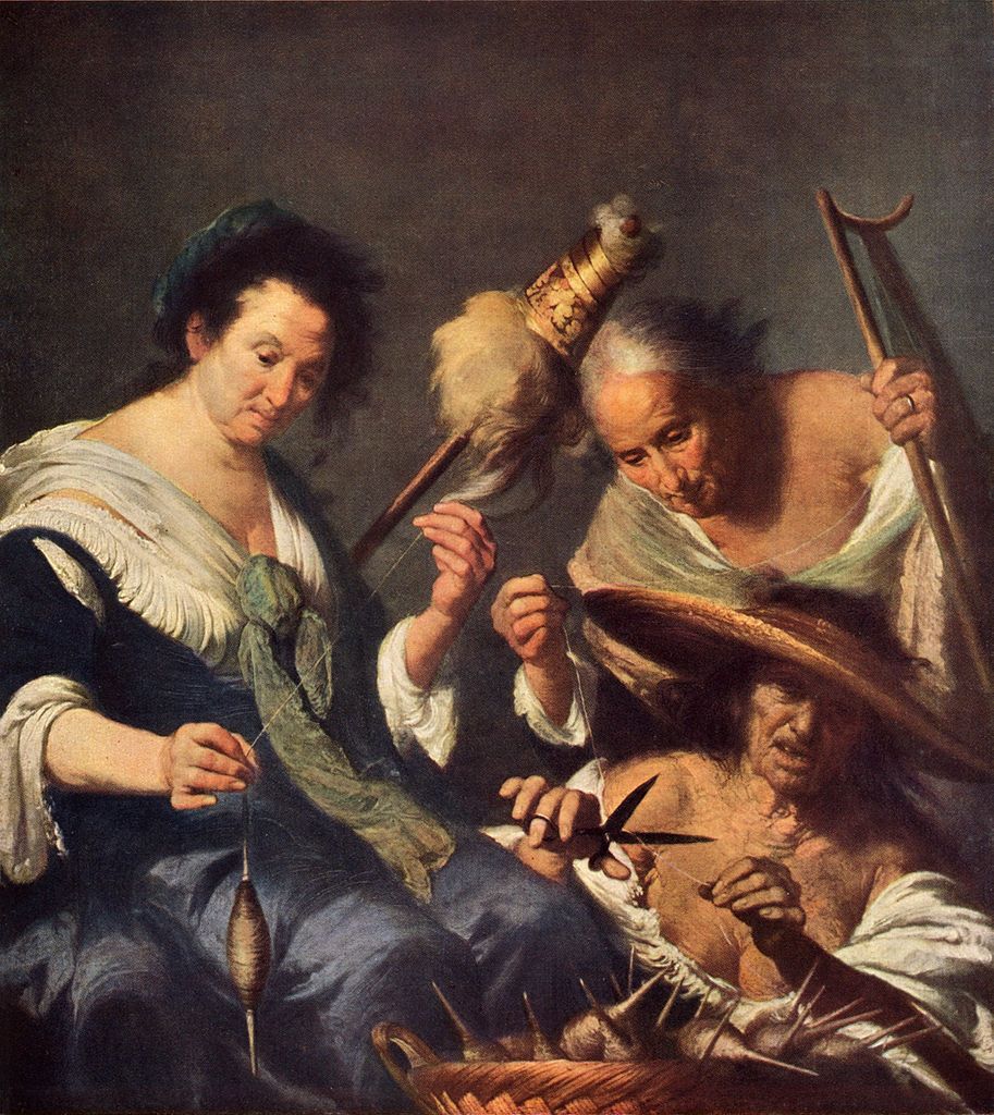 Los tres destinos. Pintura de Bernardo Strozzi.Vía Wikimedia Commons.