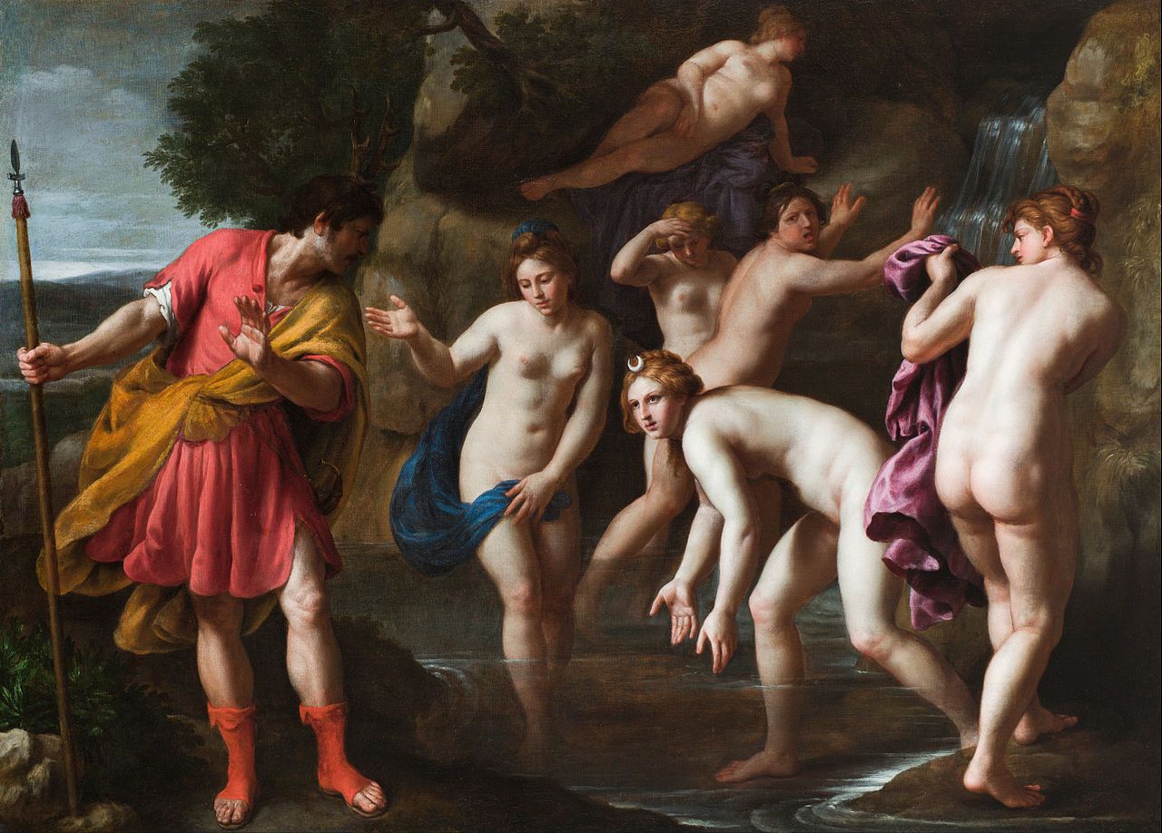 Diana y Acteón representados en una pintura de Alessandras Turchi