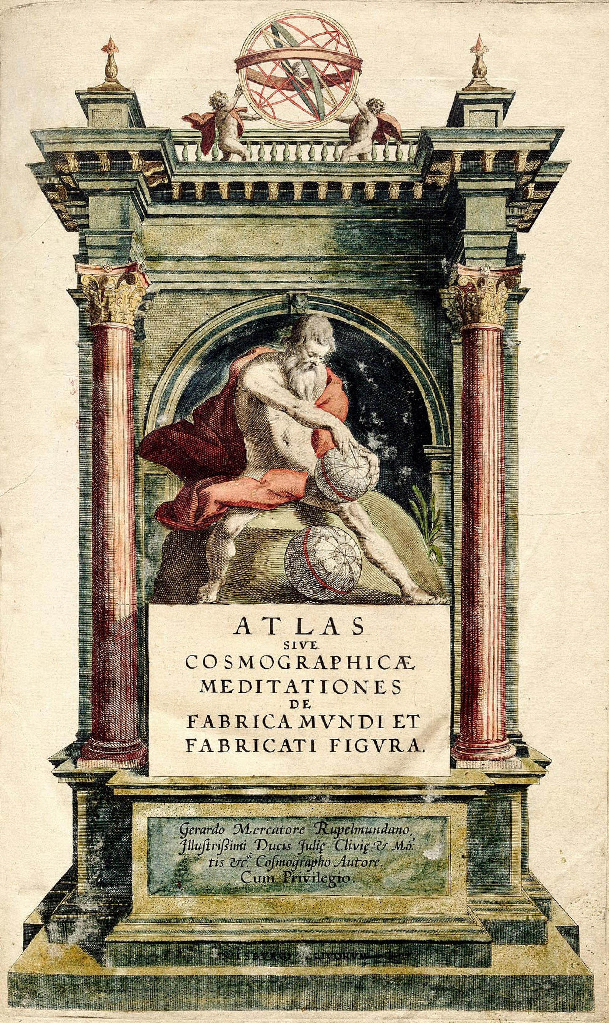 Frontispicio del Atlas de Mercator.