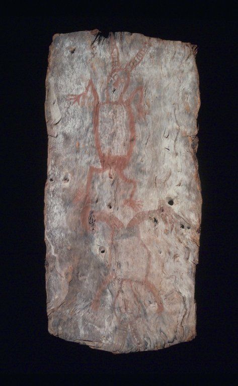 Los seres ancestrales que formarón parte del Tiempo del Sueño son representados frecuentemente en pinturas rupestres.