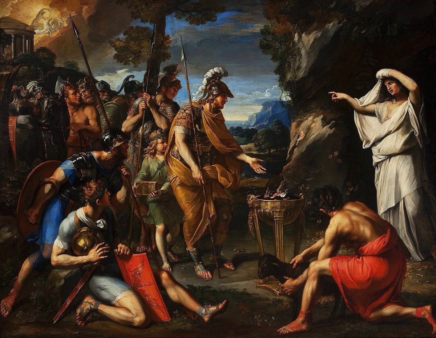 Eneas y la Síbila Cumana. Pintura de François Perrier.