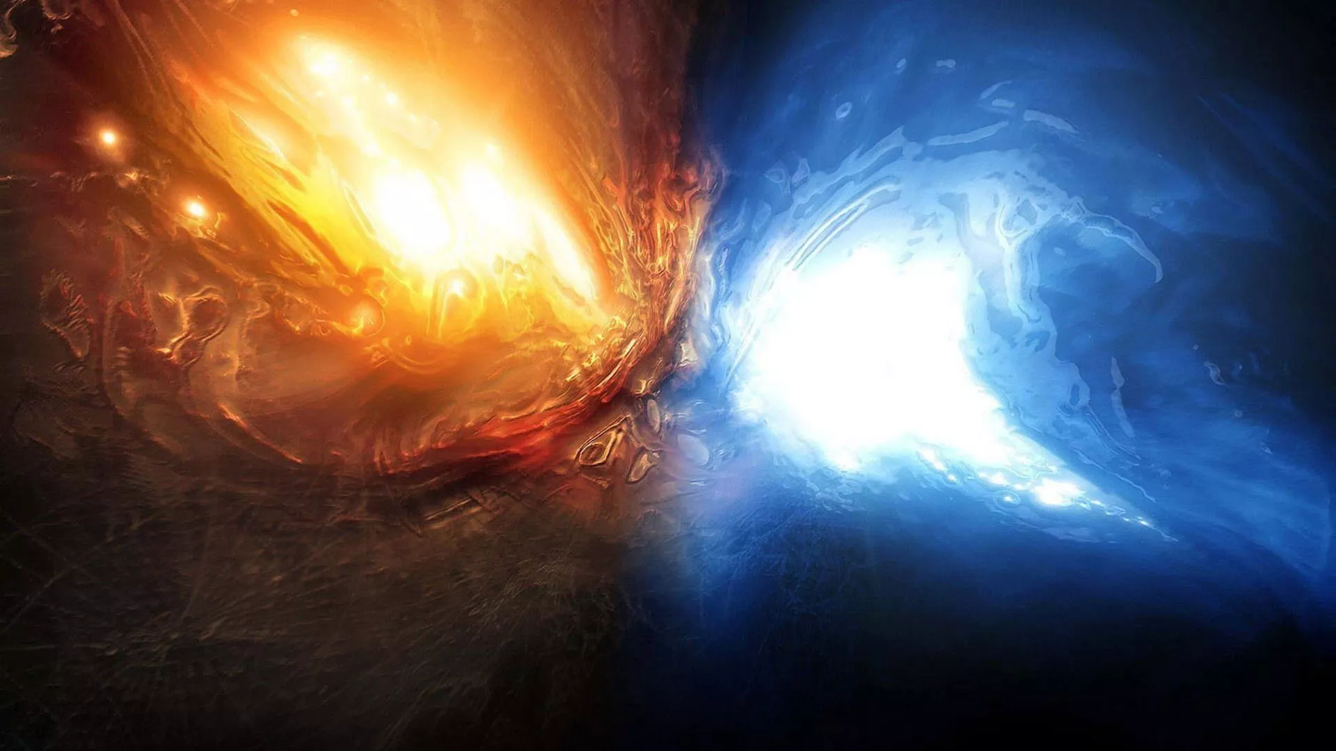 En el oscuro abismo que dio origen a toda la vida en la mitología nórdica se encontraban las fuerzas del fuego (Muspelheim) y el hielo (Niflheim).