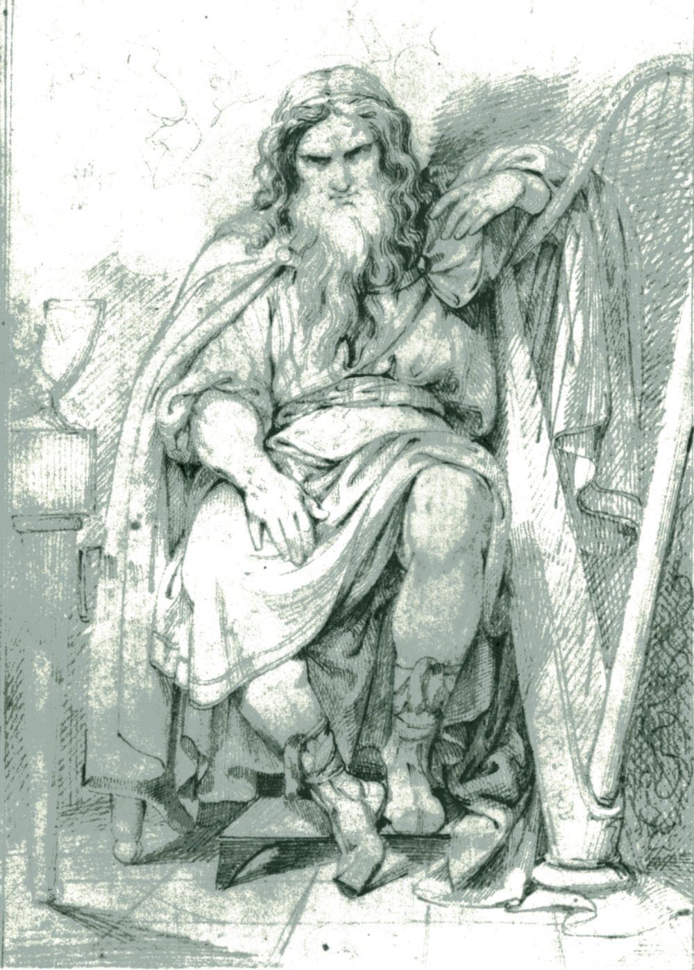 Bragi representado por Carl Walbohm.