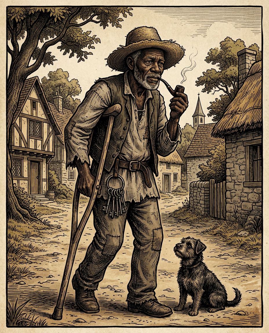 En el vudú, Papa Legba envejeció durante el trauma del viaje transatlántico. Ahora es un anciano sabio que custodia las puertas del mundo espiritual.