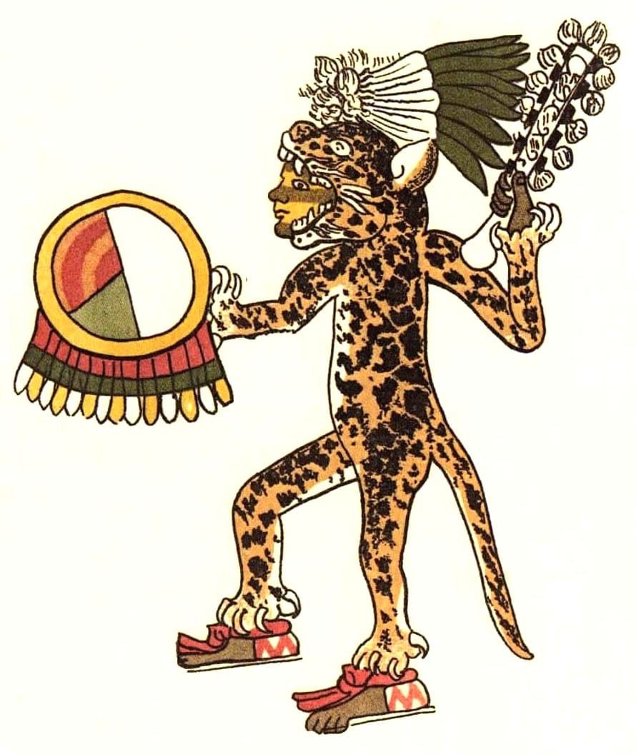 Guerrero jaguar azteca, Códice Mendocino