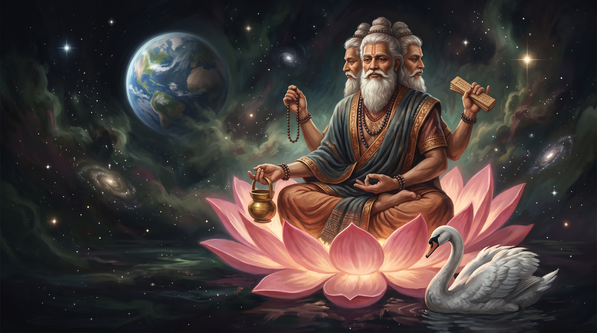 Brahma: El dios creador de la mitología hindú al que nadie reza
