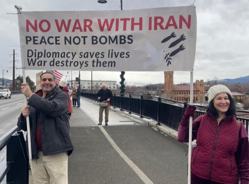 Iranian-American man's anti-war banner vandalized at Missoula home