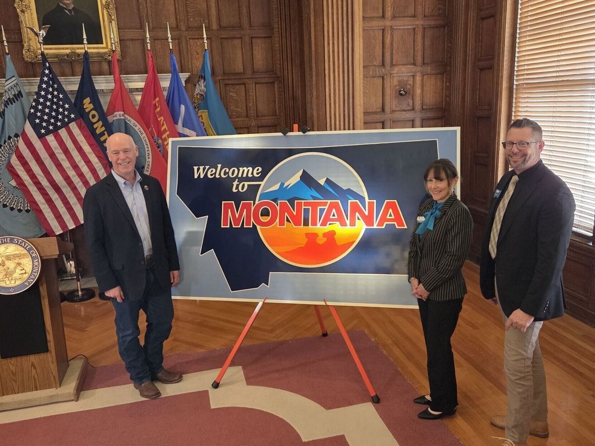State Officials unveil new Montana’s welcome sign design