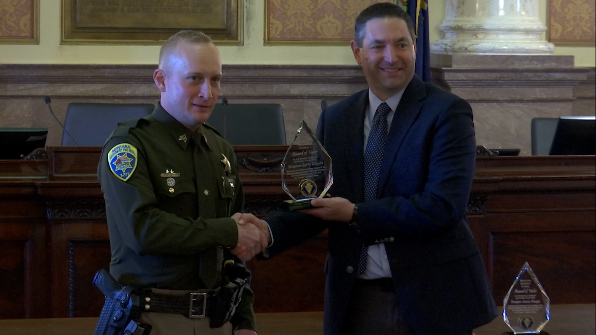 Montana Highway Patrol Troopers receive Award of Valor