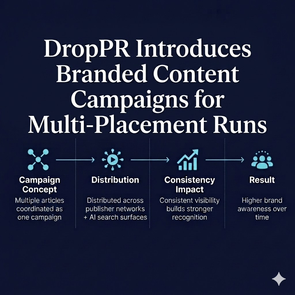 DropPR Introduces Branded Content Campaigns for Multi-Placement Runs