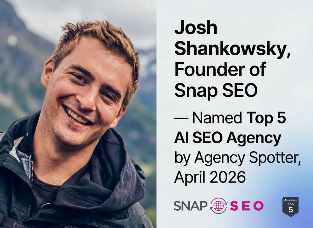 Snap SEO Named Top 5 AI SEO Agency Globally by Agency Spotter