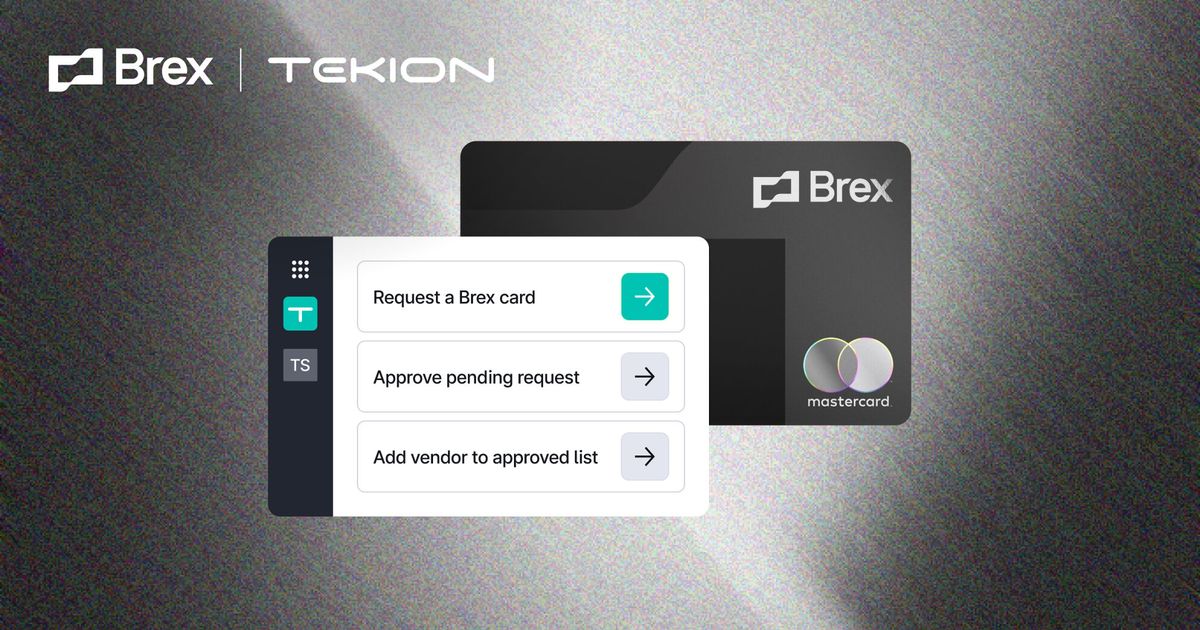 Brex and Tekion Partner to Bring Embedded Spend Management to the Modern Auto Dealership