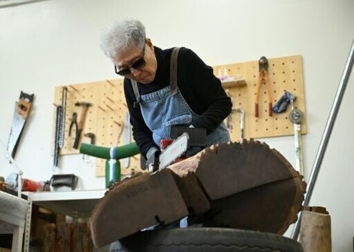 South Korea's chainsaw artist carves a name for herself at 91