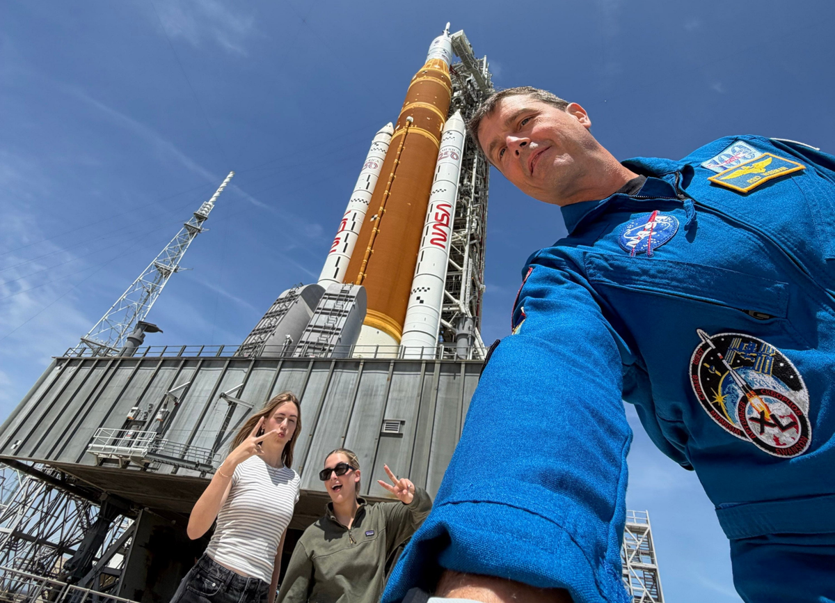 NASA astronaut shares emotional family selfie before lunar mission