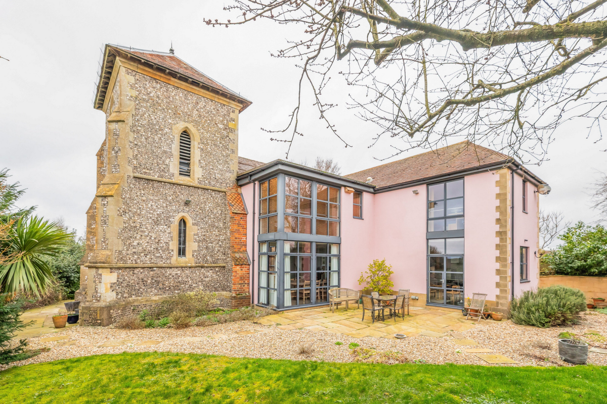 Home featuring 1800s church tower on sale for $1.3 million