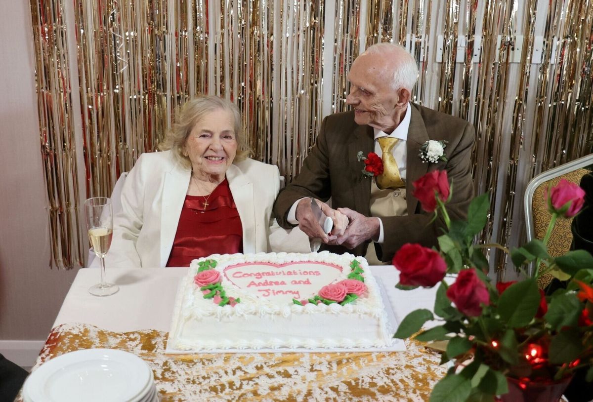 Couple with combined age of 177 get married at nursing home