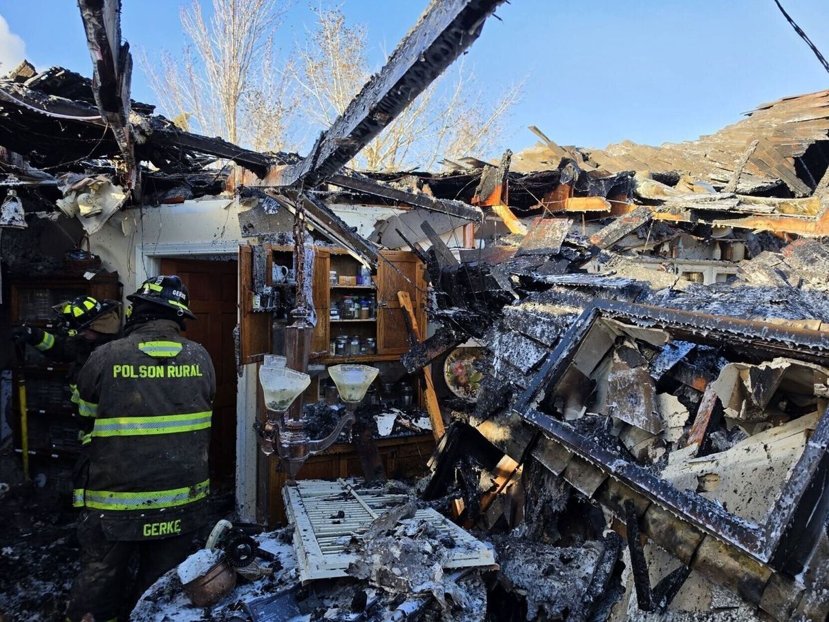 Crews battled fire north of Polson