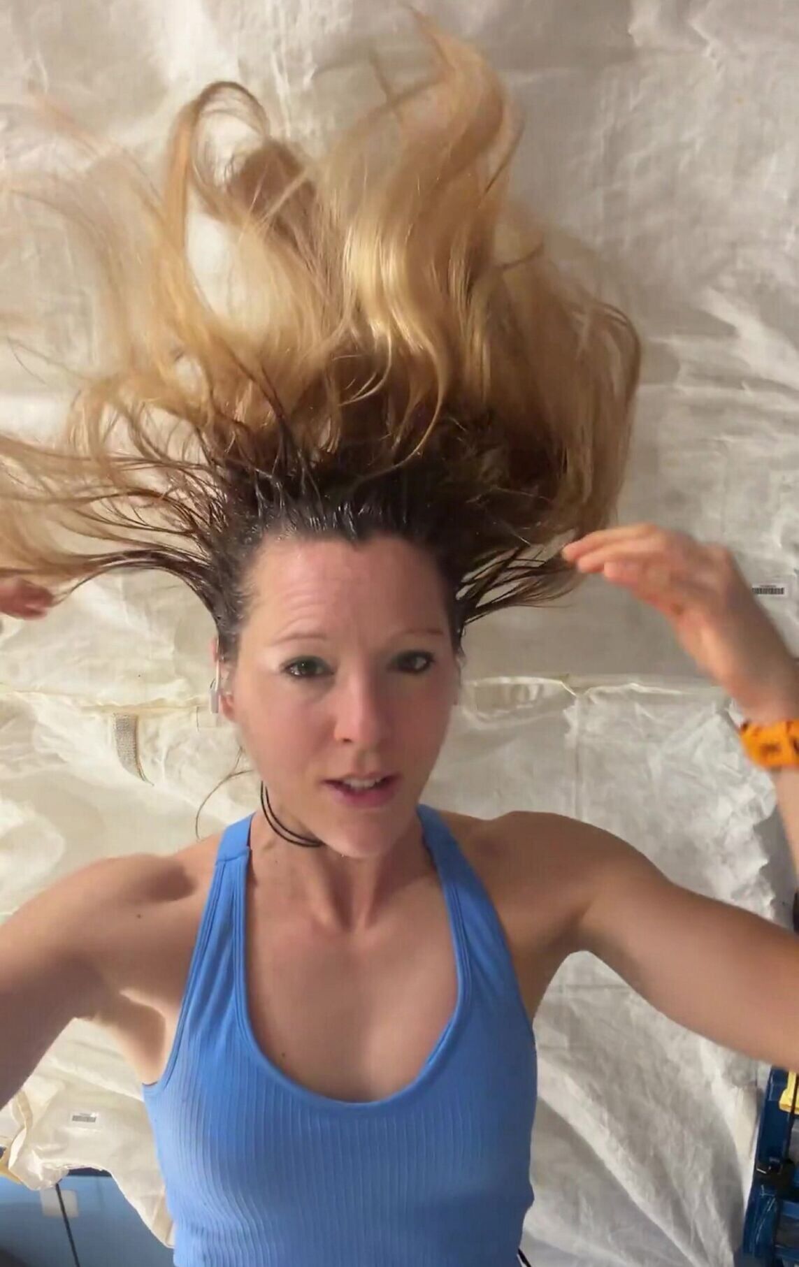 Astronaut shows how to wash hair in space
