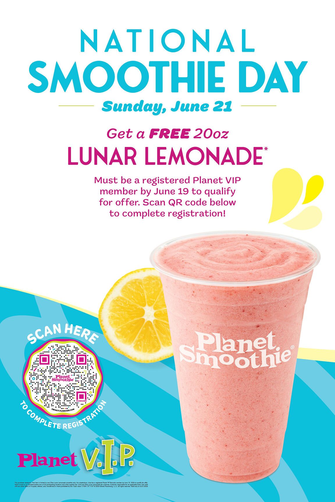 Sip Into National Smoothie Day with a Free Lunar Lemonade from Planet Smoothie