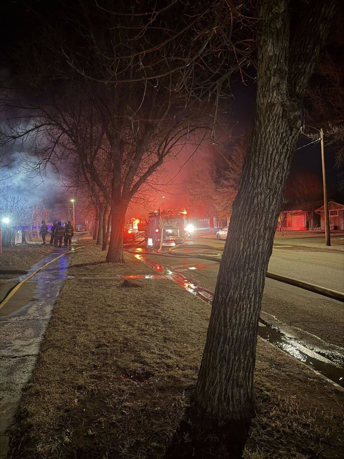 House fire still smoldering near Malta Elementary School