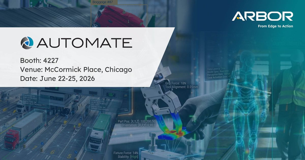 ARBOR Technology to Showcase Intel Panther Lake-Powered Edge AI and Physical AI Solutions at Automate