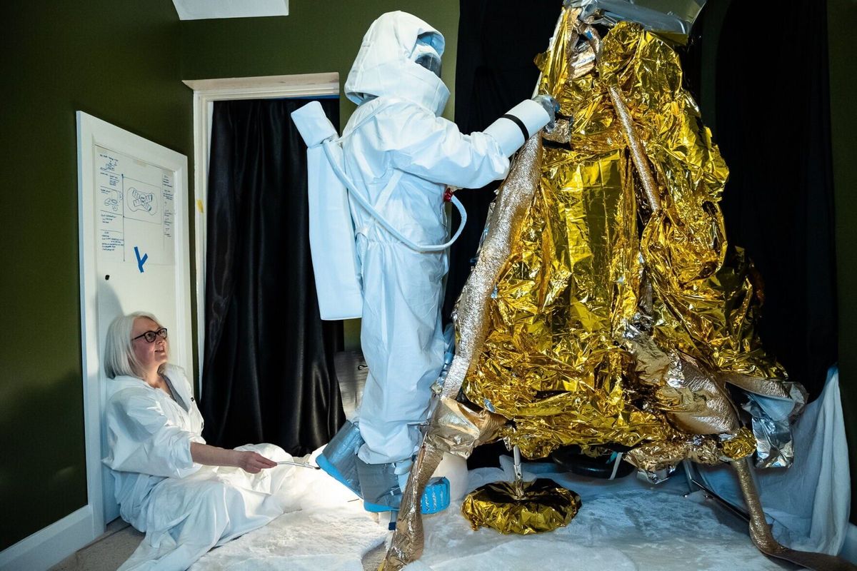 Artist inspired by Artemis II helps women ‘walk on moon’