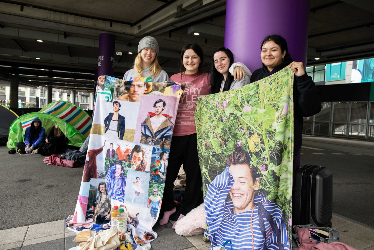 Harry Styles fans camp out for 35 hours ahead of residency