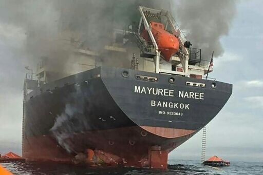 Three crew 'believed trapped' aboard Thai ship attacked in Gulf: firm