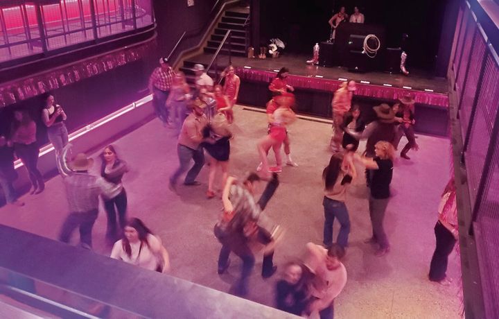 Country dancing with a Barbie-pink hue