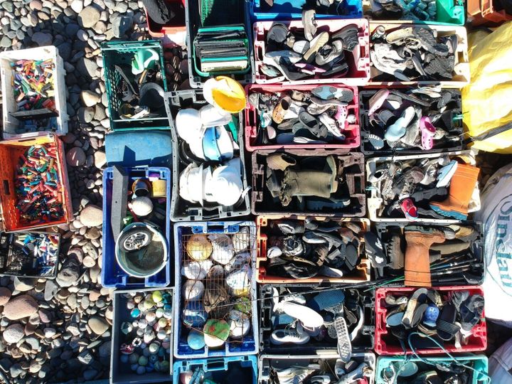 Beach cleaner collects 22,250 bottle caps among washed up trash