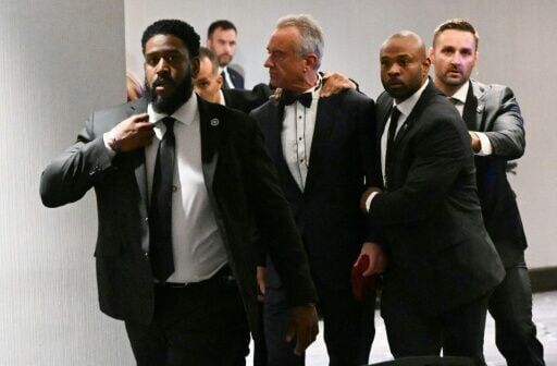 'Get down!' Panic and chaos at glitzy media gala