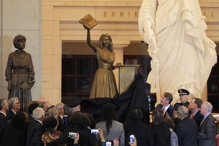 75 years after she led a student strike that helped end school segregation, Barbara Rose Johns now stands in the US Capitol where Robert E. Lee once did