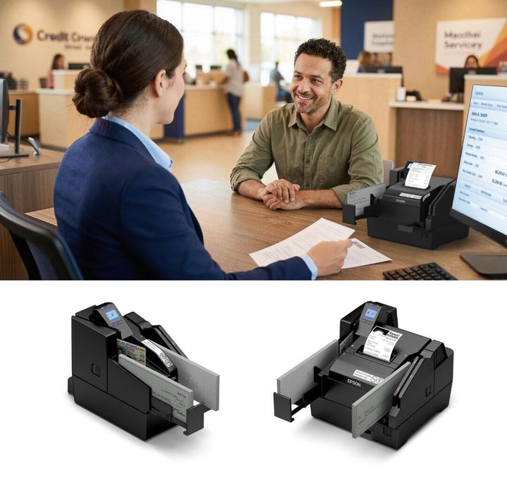Epson Completes Financial Teller Device Portfolio with New All-in-One Multifunction Devices Featuring Magnetic Stripe Reading