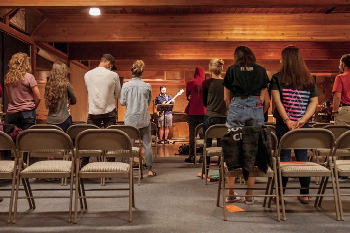 Worship in a fraternity house