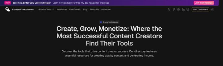 ContentCreators.com Gives Every Content Creator 145 Free Interactive Tools to Land Brand Deals, Grow Audiences, and Build Revenue
