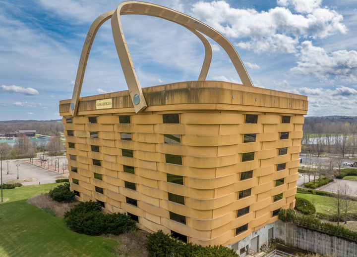 Basket-shaped office building on market for $8.5 million