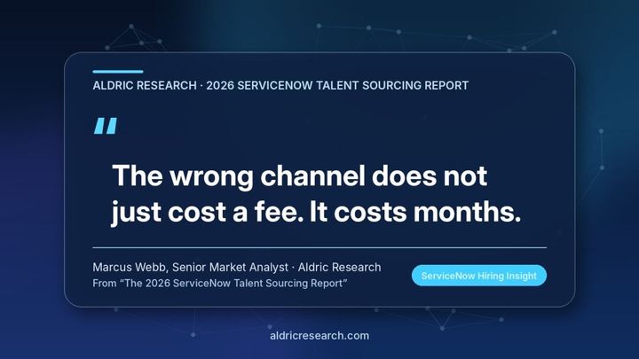2026 ServiceNow Talent Sourcing Report Published by Aldric Research
