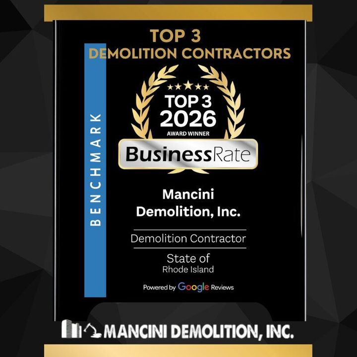 Mancini Demolition Recognized as a Top Demolition Contractor in Rhode Island by Business Rate