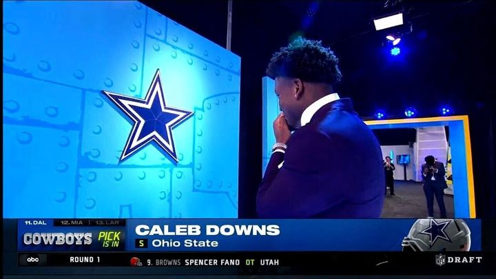 Cowboys trade up to pick Caleb Downs 11th overall, take Lawrence at 23