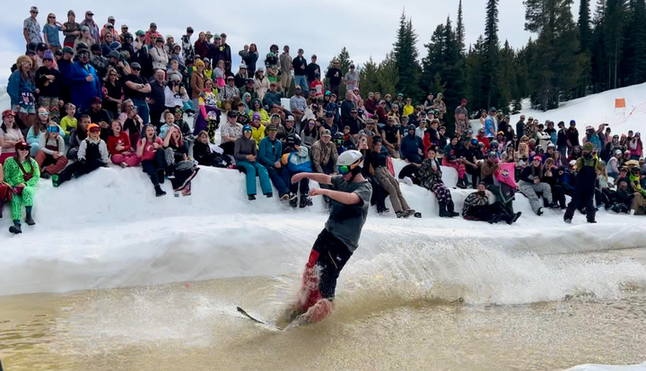 Video: Pond skim at Lost Trail's Skiesta; other western MT ski areas set to close