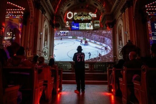'Hockey is religion': Montreal fans pack church for playoff push